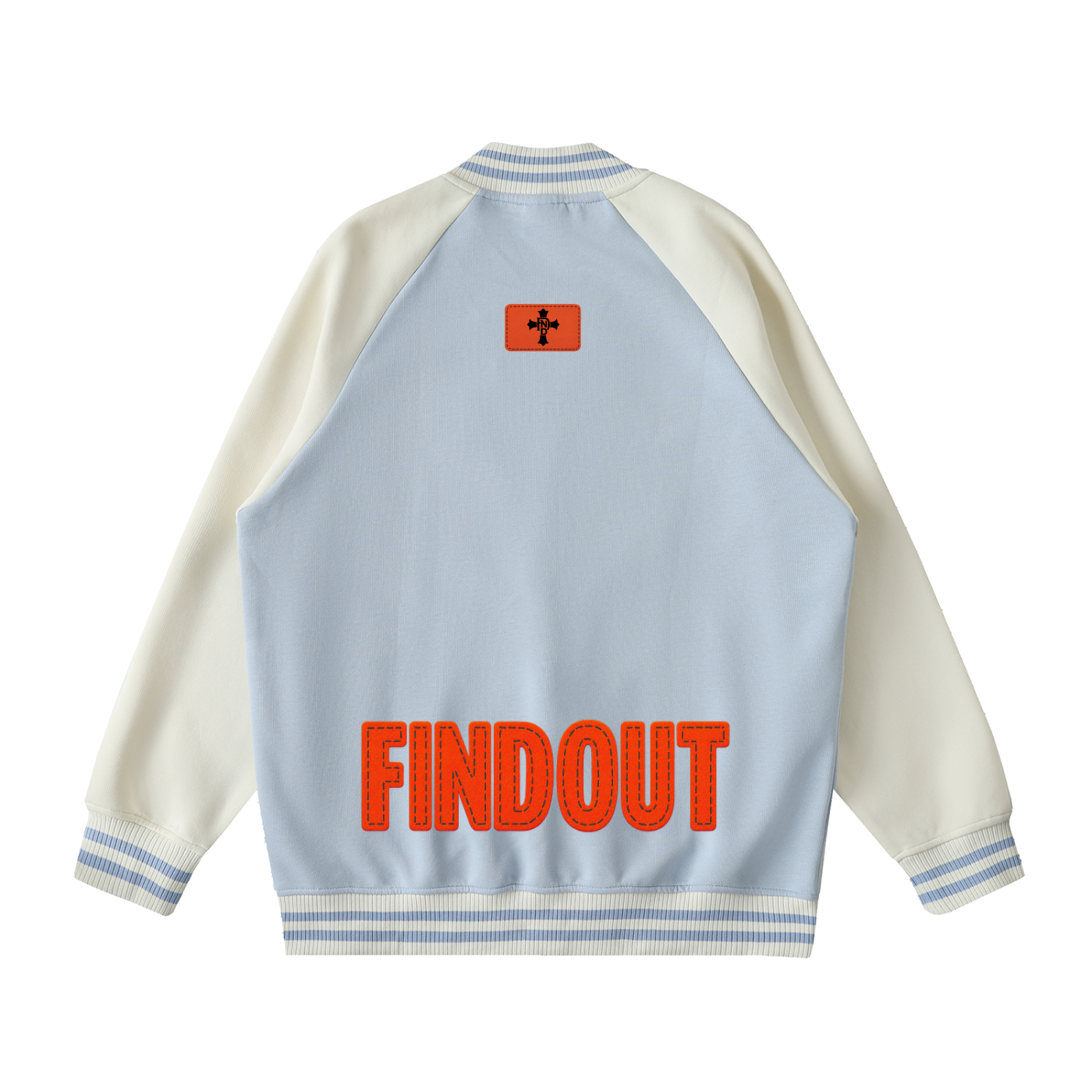 Two Tone Raglan Sleeve Varsity Jacket