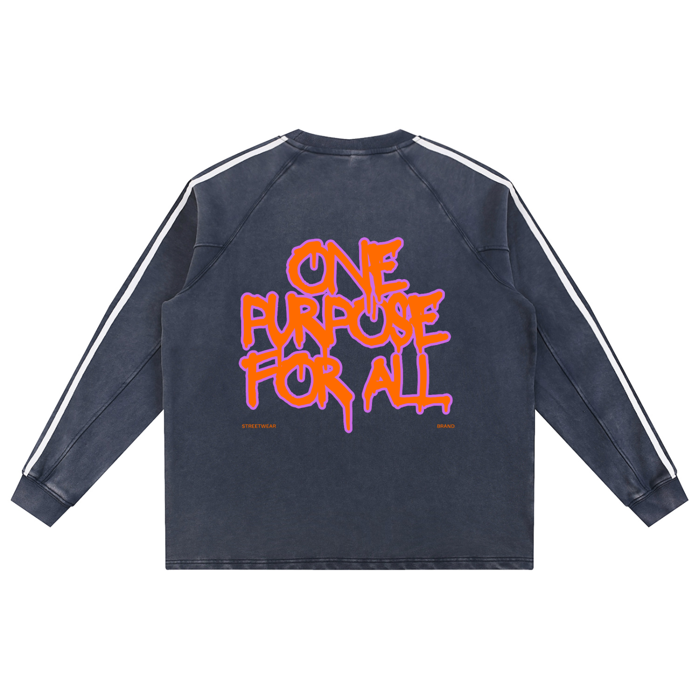 Snow Washed Contrast Tape Sweatshirt