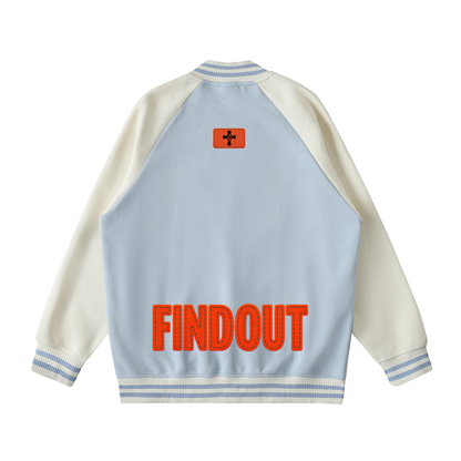 Two Tone Raglan Sleeve Varsity Jacket