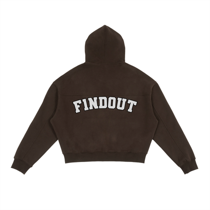 Fleece Zip-Up Boxy Hoodie