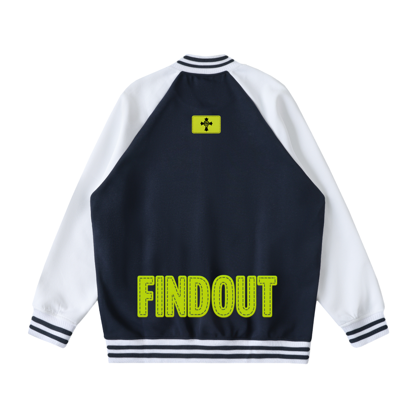 Two Tone Raglan Sleeve Varsity Jacket