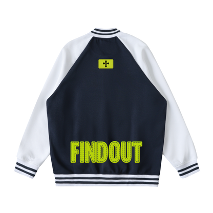 Two Tone Raglan Sleeve Varsity Jacket