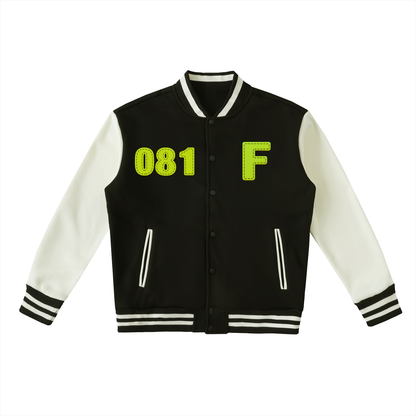 Two-Tone Fleeced Varsity Jacket