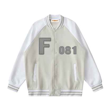 Two Tone Raglan Sleeve Varsity Jacket