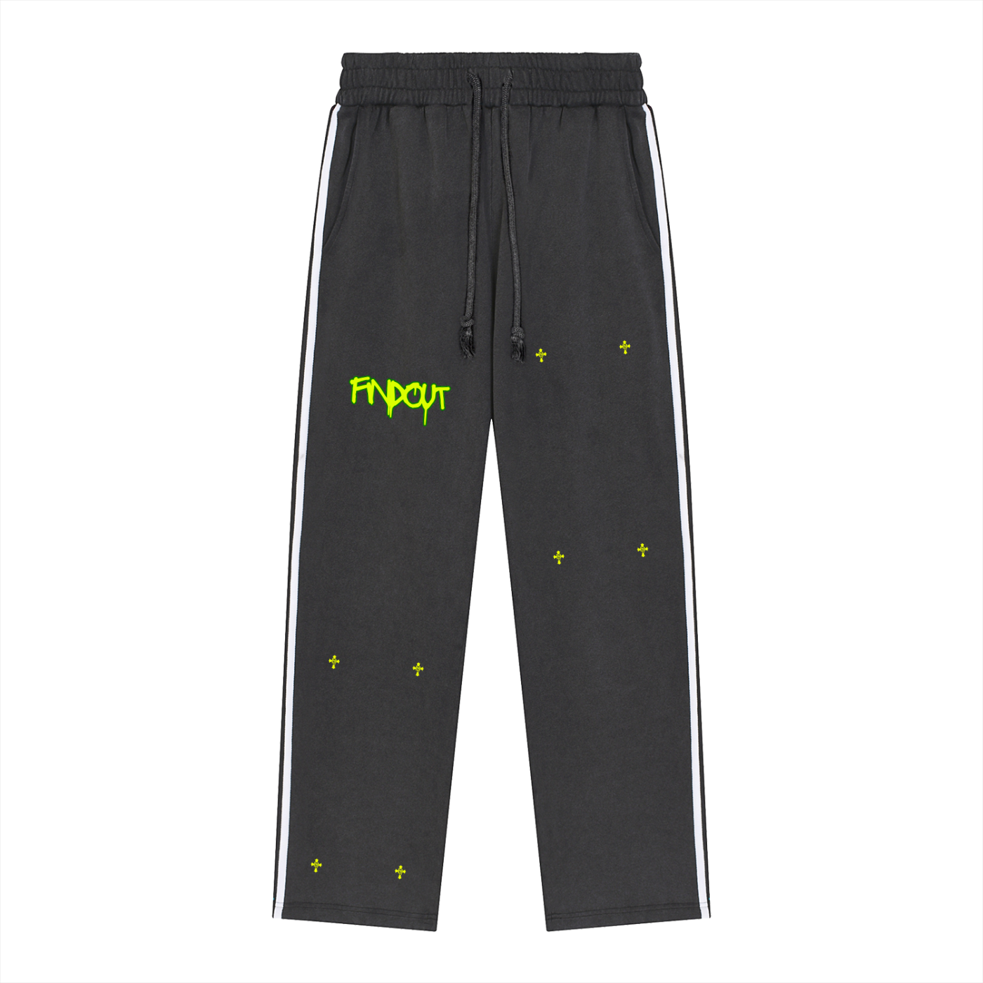Snow Washed Contrast Tape Sweatpants