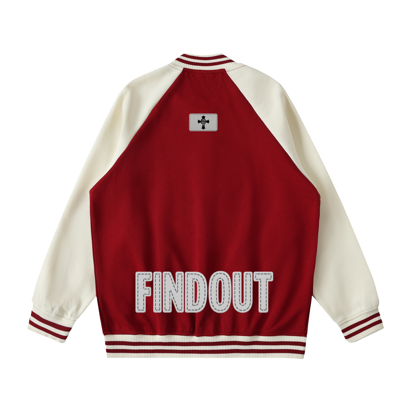 Two Tone Raglan Sleeve Varsity Jacket