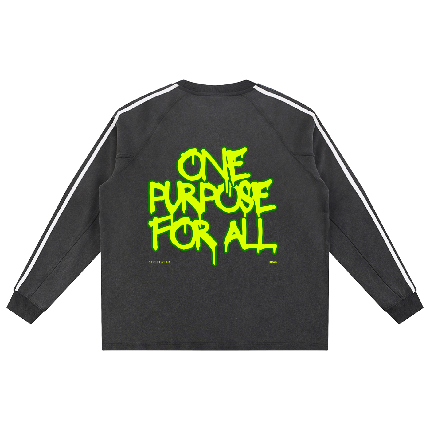 Snow Washed Contrast Tape Sweatshirt