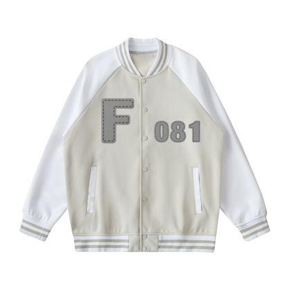 Two Tone Raglan Sleeve Varsity Jacket