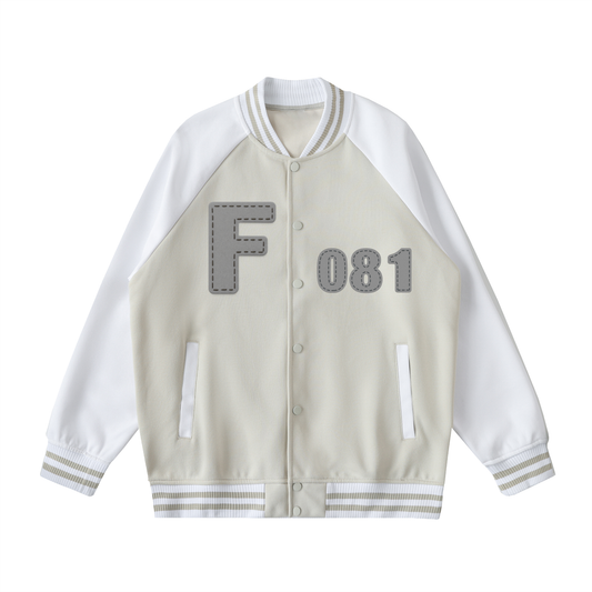 Two Tone Raglan Sleeve Varsity Jacket