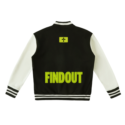 Two-Tone Fleeced Varsity Jacket