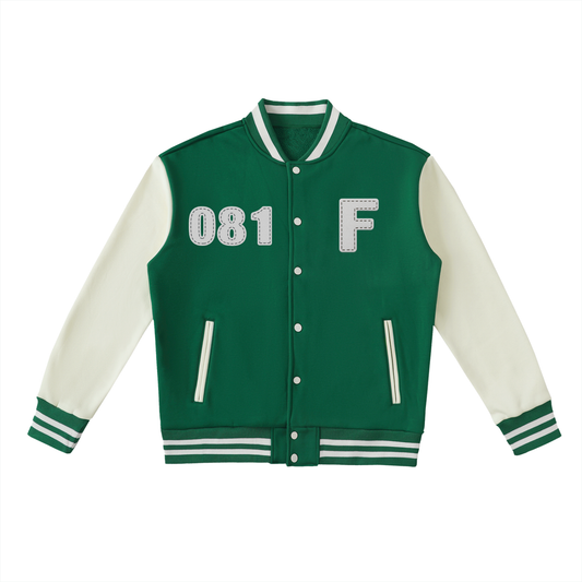 Two-Tone Fleeced Varsity Jacket