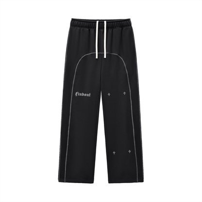Contrast-Stitched Fleece Sweatpants