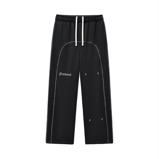 Contrast-Stitched Fleece Sweatpants