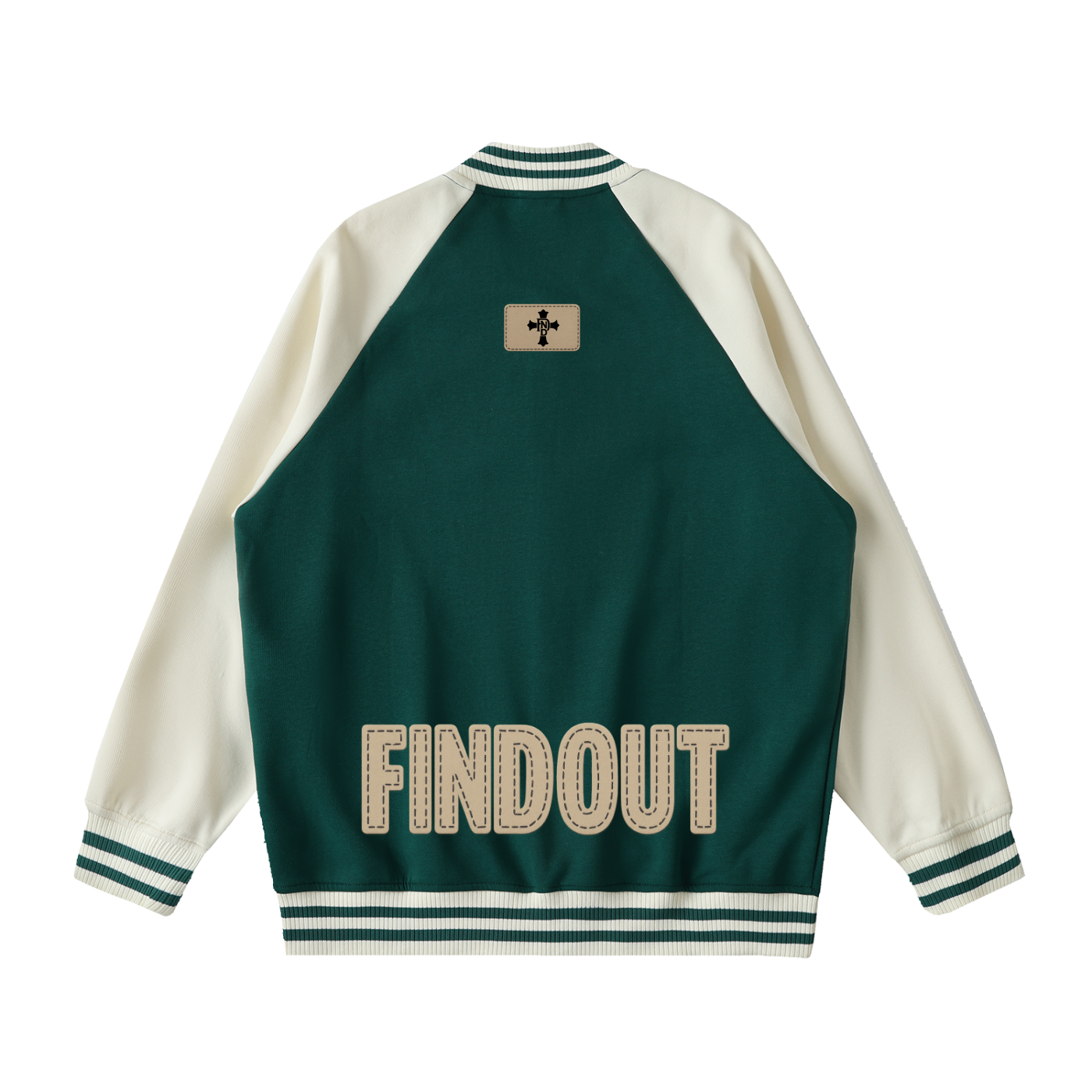 Two Tone Raglan Sleeve Varsity Jacket